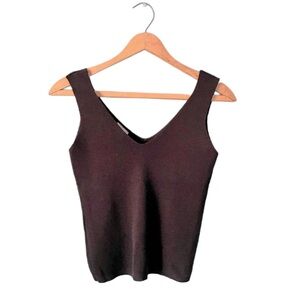 SLN Black V-Neck Tank